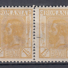 ROMANIA 1911 LP 68 CAROL I SPIC DE GRAU PERECHE MNH