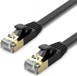 Cablu internet STP pentru computer/router, 10Gbps, negru, 5 m