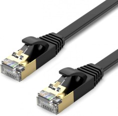 Cablu internet STP pentru computer/router, 10Gbps, negru, 5 m foto