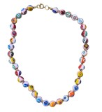 COLIER CU MĂRGELE DIN STICLĂ DE MURANO, MILLEFIORI MOSAICO