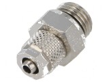 Fiting cu filete, prindere cu șurub, max. 15bar, alamă nichelată, 4mm