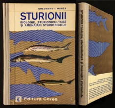 Piscicultura STURIONII Taxonomie Biologie Cresterea Amenajari Cultura STURIONI F.rara 244 pag. 58 fig. 84 tabele Dediactie Atograf Manea pesti peste