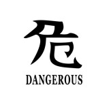 Abtibild Dangerous auto negru&nbsp; decorativ pentru exterior si interior Cod: DZ-21 Automotive TrustedCars