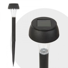 Lampa solara LED, alb rece - negru - Material plastic