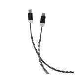 Cablu Date &amp; Incarcare MicroUSB &amp; APPLE Lightning - Zipper (Negru) Forever