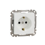 Priza simpla schuko cu protectie copii Schneider Sedna alb SDD111021