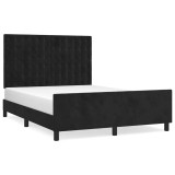 Cumpara ieftin Cadru de pat fara saltea, negru, 140x200 cm, catifea