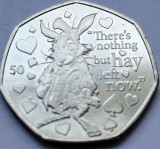 50 pence 2021 Isle of Man, The March Hare, Alice Through the looking glass