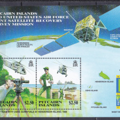 DB1 Ins. Pitcairn 2000 Cosmos Recuperare Satelit USA MS MNH
