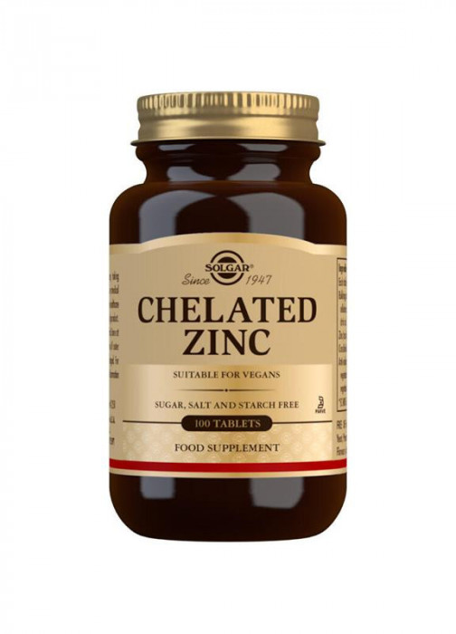 Zinc Chelated 22 miligrame 100 tablete Solgar