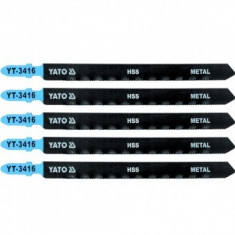 Set 5 lame pentru fierastrau pendular Yato YT-3416, lungime 130mm, pentru metal, 21TPI