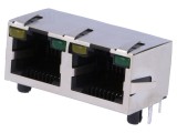 Soclu RJ45 Cat5 Ecranat Dublu cu LED 8P8C