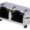 Conector RJ45 ecranat dublu cu LED