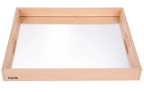 Tava mare din lemn cu oglinda acrilica, 500 x 435 x 50 mm, pentru activitati
