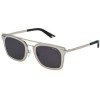 Ochelari de soare barbati Police SPL348 0579, pilot, rama gri, lentile gri, metal, marime 49