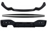 Kit exterior BMW Seria 1 F20 F21 LCI cu splitter, difuzor si praguri negre