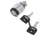 &quot;Comutator Rotativ cu Cheie 22mm Negru 2 Poziții&quot;