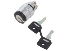 &quot;Comutator Rotativ cu Cheie 22mm Negru 2 Poziții&quot;