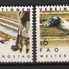 TIMBRE 143d, ONU, VIENA, 1984, ZIUA MONDIALA A NUTRITIEI.