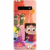 Husa silicon pentru Samsung Galaxy S10 Plus, Children Kids Robots Illustration Colorful K