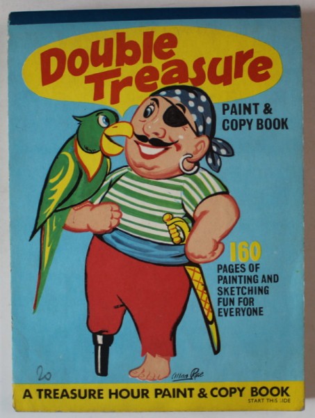 DOUBLE TREASURE , PAINT AND COPY BOOK , 160 PAGES OF PAINTING AND SKETCHING .., ANII &#039;70