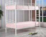 Pat Supraetajat 215x99 cm Metalic Alb Kids MBO6