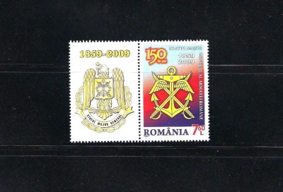 ROMANIA 2009 - STATUL MAJOR GENERAL 150 ANI, VINIETA 2, MNH - LP 1849d foto