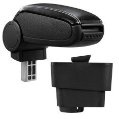 [pro.tec] Marca specifica pentru cotiera auto Alfa Romeo MiTo - cotiera auto - cu compartiment pentru depozitare - imitatie piele - negru, cu cusatura foto