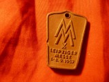 Medalion Ceramica Maissen - Targul din Leipzig , h= 3cm 1957