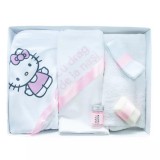 Cumpara ieftin Trusou Botez, 6 Piese cu Text Imprimat &quot;Cu drag de la nasi&quot;, Roz, Hello Kitty - TB140