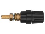 Soclu banană 4mm 100A negru pentru panou cu izolație