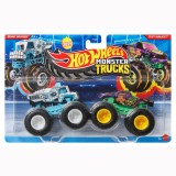Set 2 masinute Monster Truck, Hot Wheels, Demolition Doubles, Bionic Bruiser Vs Test Subject, JCC68