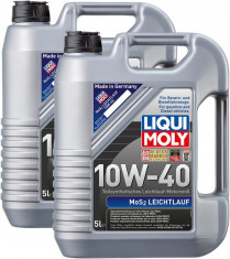 Pachet 10 litri Ulei semisintetic Liqui Moly MoS2 Leichtlauf 10W40 foto