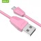 Cablu USB la micro USB Golf Diamond Sync Cablu roz 1m 2A GC-27m