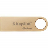 Cumpara ieftin Memorie USB Kingston DataTraveler SE9 G3, 64GB, USB 3.2 Gen1, Metalic, Auriu
