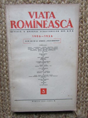 Viata Romaneasca Nr.: 3 ANUL IX /1956 foto