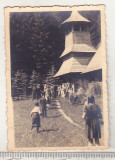 Bnk foto Cununie religioasa - Biserica de lemn Bran - august 1941, Alb-Negru, Romania 1900 - 1950, Cladiri