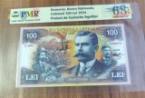 REPRODUCERE pe hartie cu filigran si fire UV proiect bancnota 100 Lei 1934 nr.157