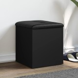 vidaXL Bancă de pantofi, negru, 42x42x45 cm, lemn prelucrat