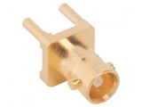Conector Micro BNC mamă 75&Omega; THT PTFE