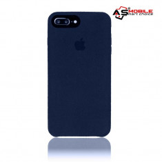 Husa iPhone 7 PLUS ? Alcantara Apple Logo (Blue) foto