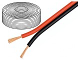 Cablu Difuzor OFC 2x0,75mm&sup2; Negru-Roșu, Goobay