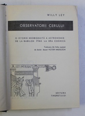 OBSERVATORII CERULUI de WILLY LEY , 1963 foto