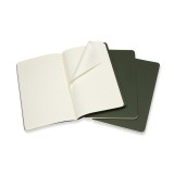 Set 3 caiete - Moleskine Cahier - Large, Ruled - Myrtle Green | Moleskine