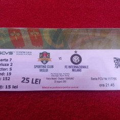 Bilet meci fotbal SC VASLUI - INTERNAZIONALE MILANO (23.08.2012)