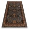 Covor L&acirc;nă KESHAN franjuri Cadru oriental 6174/53511 albastru inchis / vin roșu, 160x230 cm