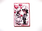 Magnet frigider cu copii si inimioare 45842