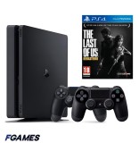 Consola Sony Playstation 4 Slim Ps4 1tb + Doua Controllere + The Last Of Us PlayStation 4, Second-Hand