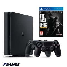 Consola Sony Playstation 4 Slim Ps4 500gb + Doua Controllere + The Last Of Us PlayStation 4, Second-Hand