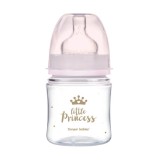 Biberon roz anticolici cu gat larg PP EasyStart Royal Baby, 120ml, Canpol babies